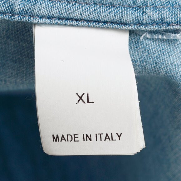 Brunello Cucinelli SS/22 Blue Monili-Trim Button-Down Long-Sleeved Denim Shirt - Picture 10 of 16